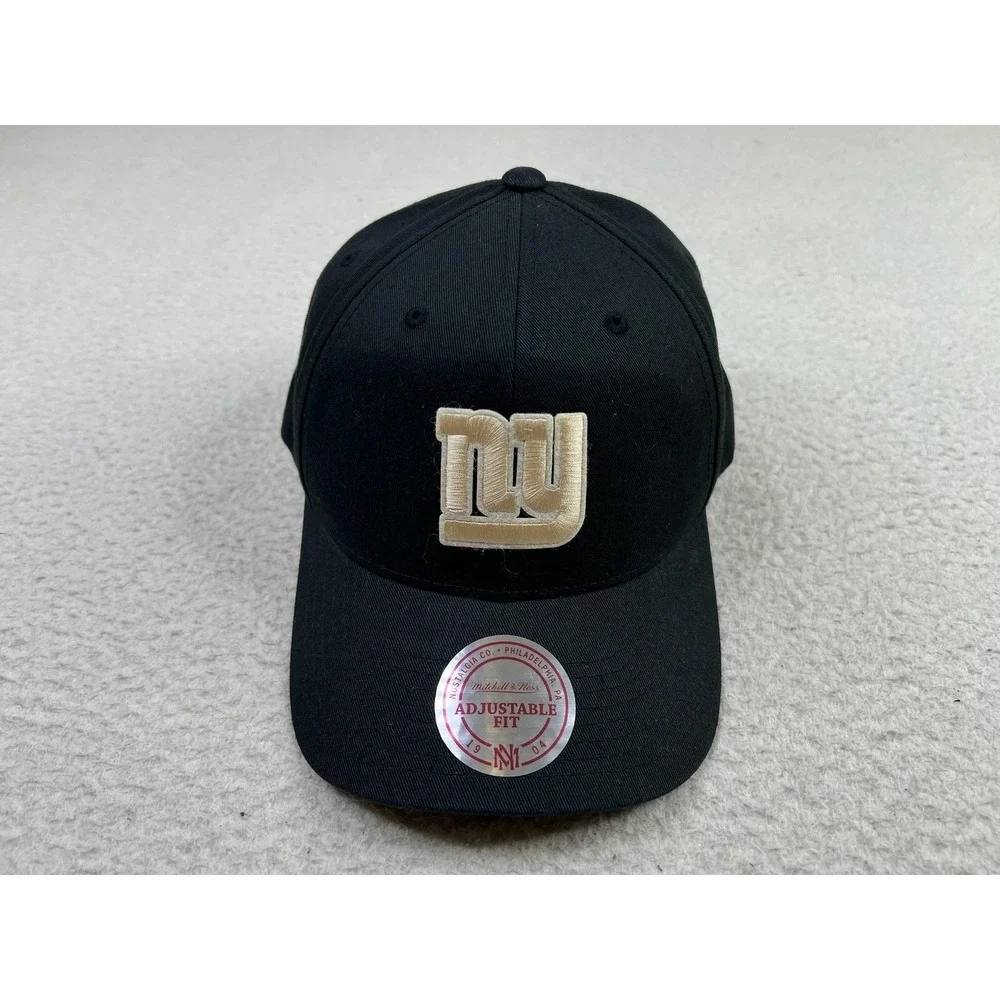 Mitchell & Ness New York Giants Hat Black Snapback NFL Football Cap One Size